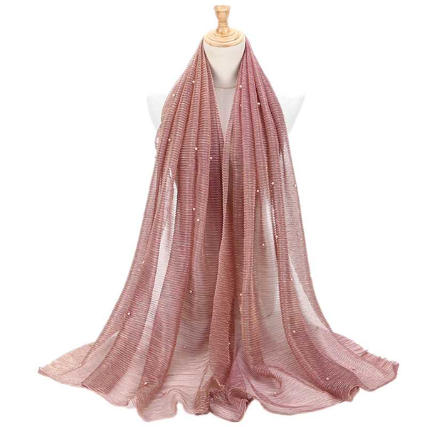 

fashion scarf shiny pearls crinkle shawl fashion muslim shawl women scarves shawls islamic scarf 20 colors, Blue;gray
