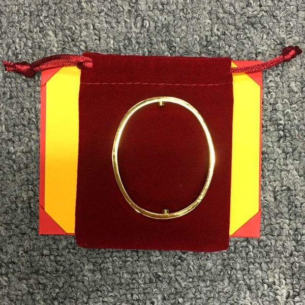 

love titanium steel silver rose gold without diamonds bracelet bangles women men screw bracelet couple jewelry withbox wholesale 2v90, Black