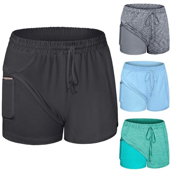

summer high waist running shorts quick dry gym loose wide leg fitness seamless short fitness workout push up gym breathable, White;red