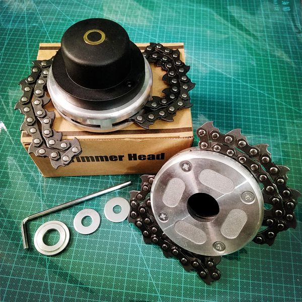 

2set universal lawn mower chain trimmer head chain brushcutter for trimmer garden grass brush cutter tools spare parts