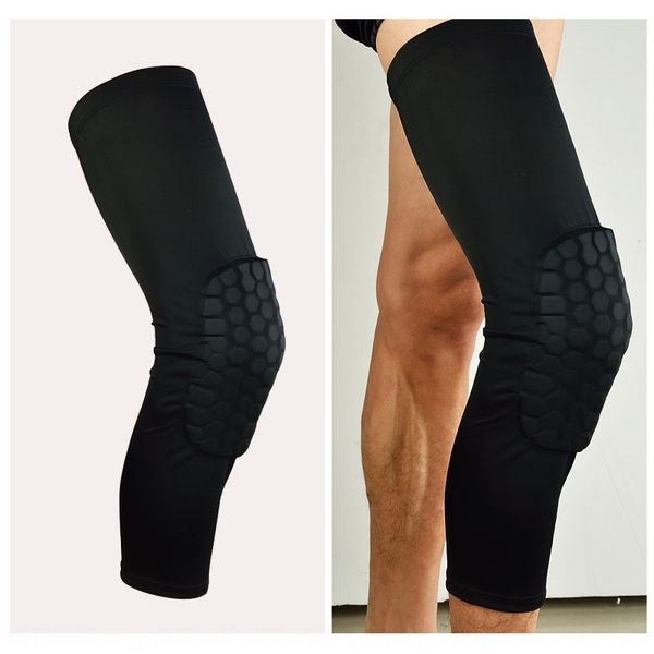 

ojxkq honeycomb спортивные летние поставки наколенники длинные анти-столкновения колодки ног баскетбол защита защита баскетбол бег про, Black;gray