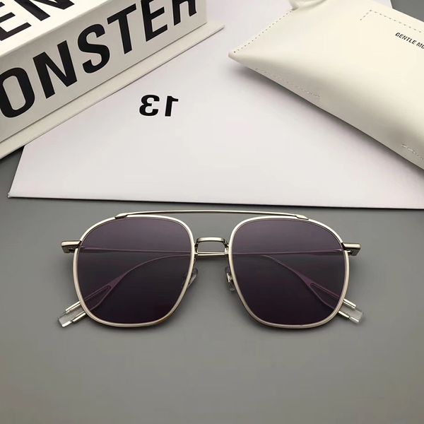 

gentle brand woogie oversized sunglasses women big frame square flat lens sun glasses female men vintage mirror shades uv400, White;black