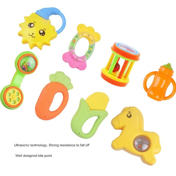 

enviromental easy washable and interesting multifunctional preschool toys new kids games baby soft rattles 2020 product