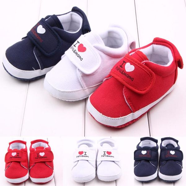 

first walkers baby boy girl shoes sneaker fashion lovely anti-slip letter heart print soft sole toddler