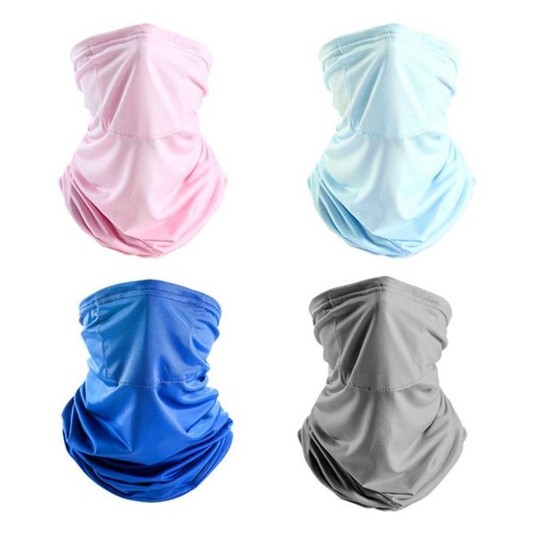 

solid color head neck face gaiter труба бандана шарф пылезащитные bandana половина шарфы лица с карманом на открытом воздухе велоспорт аксес, Black