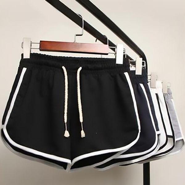 

women's shorts summer women mujer punk loose sweatpants casual harajuku drawstring solid color drop clothing vintage vegan, White;black
