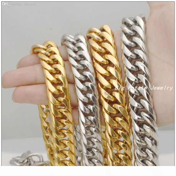 

s wholesale -16mm ширина 20 quot; -36 quot; заказной размер silver позолоченный 316l нержавеющей стали мужчины '; s boy', s снаряженная куба