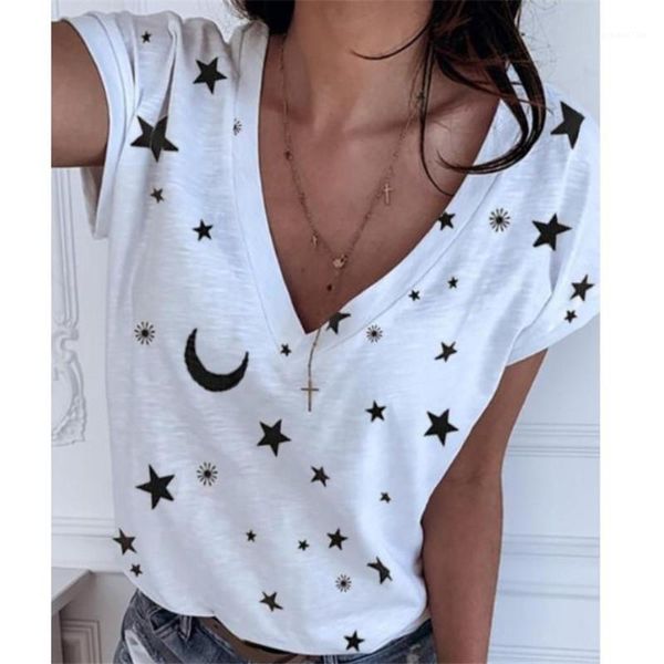 

girls undershirt womens designer creative tshirt fashion patchwork simple style short sleeved v-neck cute casual, White