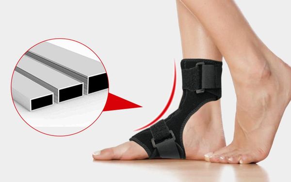 

1pc ноги droop корректор сустав лодыжка brace bias коррекция ноги отдых реабилитация спорт высокая упругая черная полоса guard, Blue;black