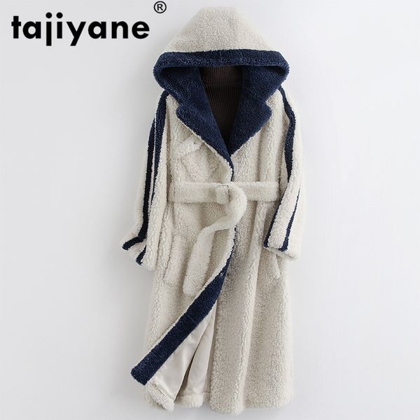 

real fur coat 100% wool jacket autumn winter coat women clothes 2020 korean sheep shearling women manteau femme zt3881, Black