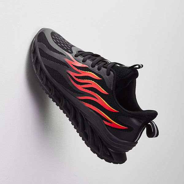 

men sneakers outdoor men's casual shoes sports hiking men shoes fashion canvas all mens mesh (air mesh, Black