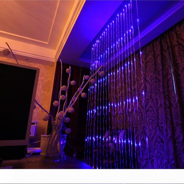

6m * 3m 640 led waterfall string curtain light leds water flow christmas wedding party holiday decoration fairy string lights waterproof