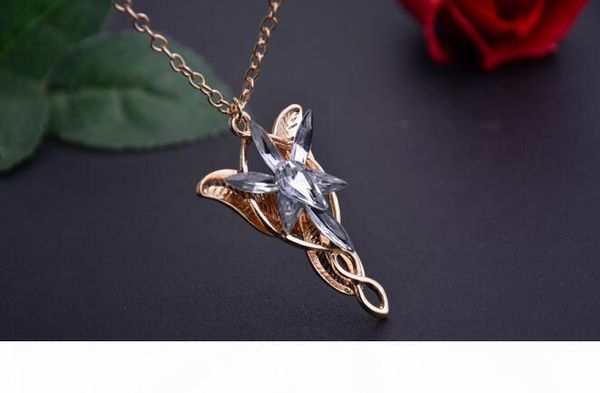 

y lord of the rings lord of the rings elves dusk necklace twilight star male ladies pendant wfn419 (with chain )mix order 20 pieces a l, Silver