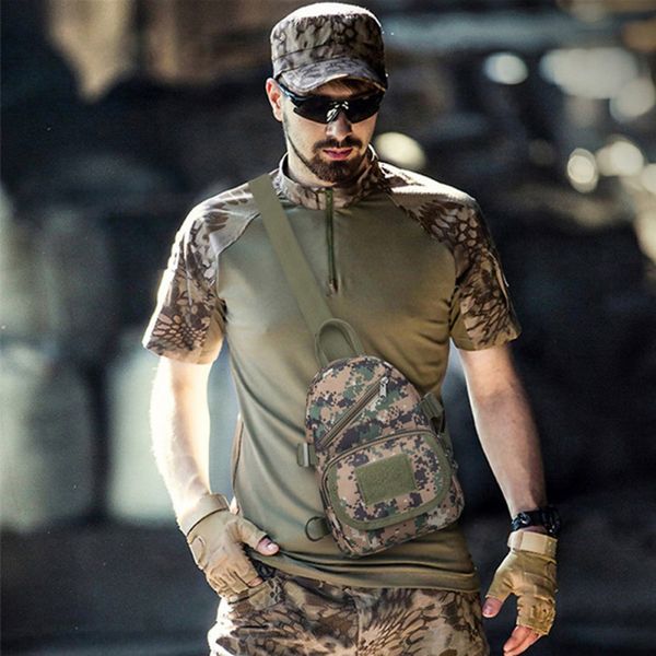 

waterproof outdoor tactical chest bag shoulder bags camouflage package diagonal bags men women camping fishing climbing