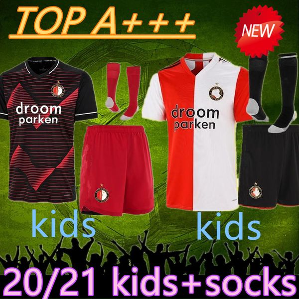 

2021 feyenoord kids socks soccer jersey sberghuis football shirt kokcu camisa de futebol sinisterra new feyenoord child camiseta de futbol, Black