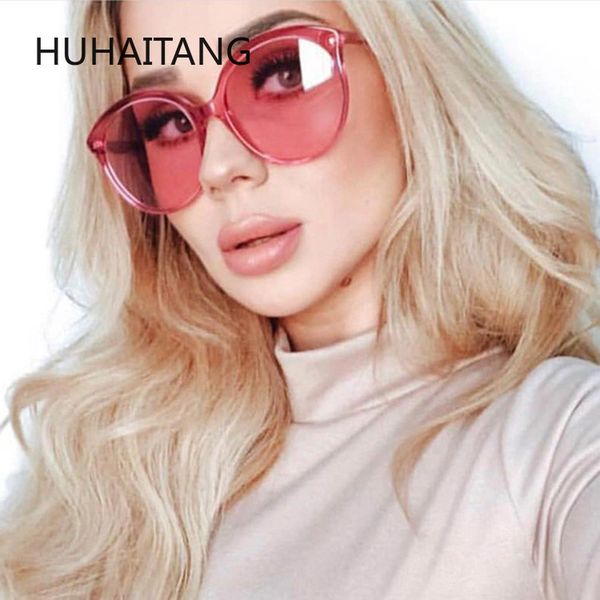 

huhaitang european and american fashion round frame sunglasses transparent jelly color glasses fashion sunglasses, White;black
