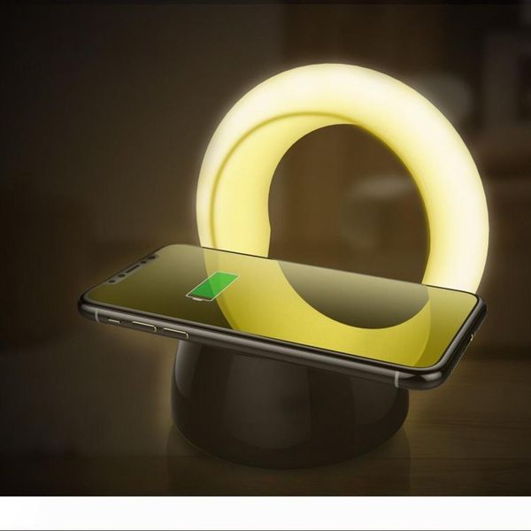 

brelong 2 in 1 mobile phone wireless charging fast charge dimmable night light warm white 1 pc