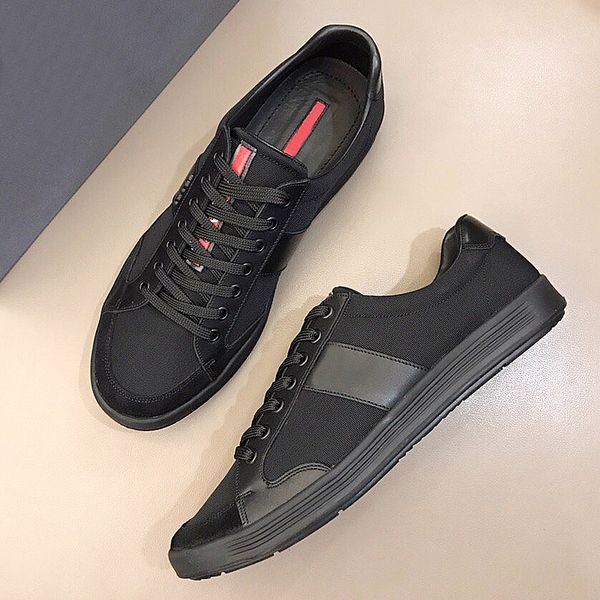 

new highquality mens sneakers, mens leather laceup breathable soft autumn casual flat sneakers simple fashion sneakers loafers with orig qwe, Black