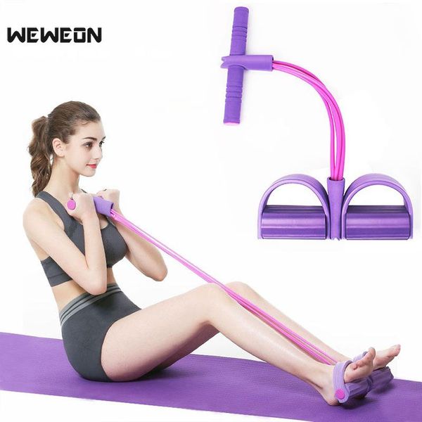 

4 resistanc elastic pull ropes exerciser rower belly resistance band home gym sport training elastic bands for fitness equipment