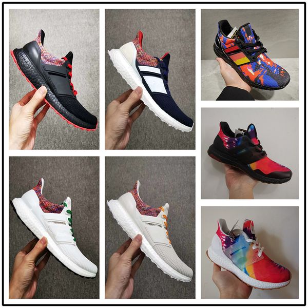 

2020 new ultra boost 4.0 soft sole running shoes flower color popcorn ub4.0 for men womens trainers brand designer01 sneakers, Black