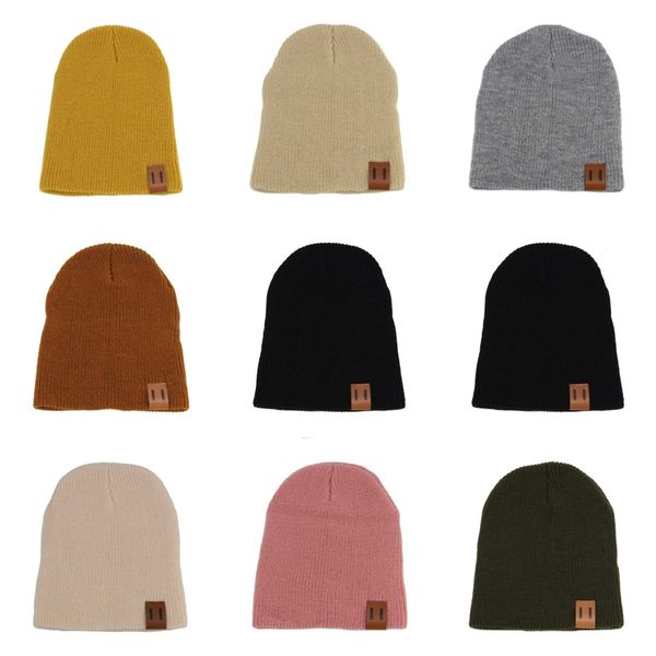 

дети pom pom beanie зимы твердая knit hat вязание вязать cap winter шапочки теплые шапки для детей kka5737 # 809, Blue;gray