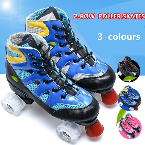 

skates double row wheel roller skates children's 4-wheel men and women roller skating rink