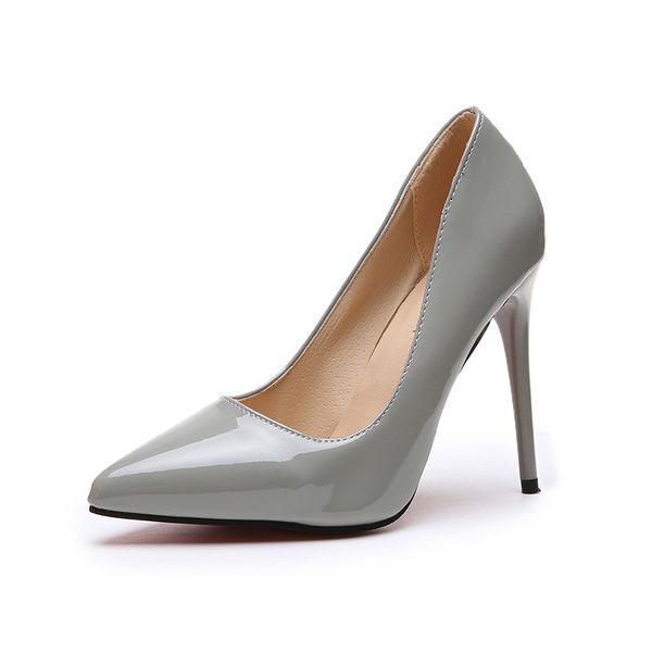 

europe women shoes high heels pumps red bottom shoes woman fashion thin heels pointed toe slip-on party ladies shoes size 35-44 t200714, Black