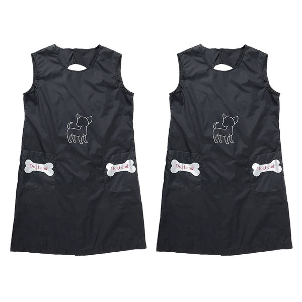 

2pcs waterproof pet grooming apron pressoinal pet salon workwear bibs l