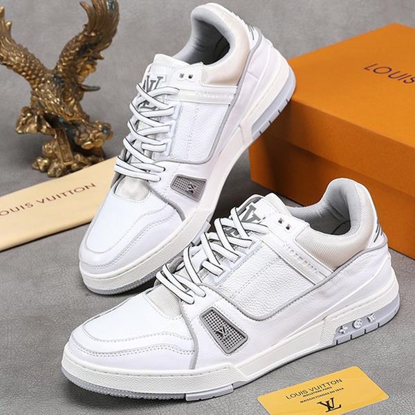 

luxury men shoes fashion breathable zapatos de hombre trainer sneaker chaussures pour hommes vintage with box sale fashion type mens shoes, Black