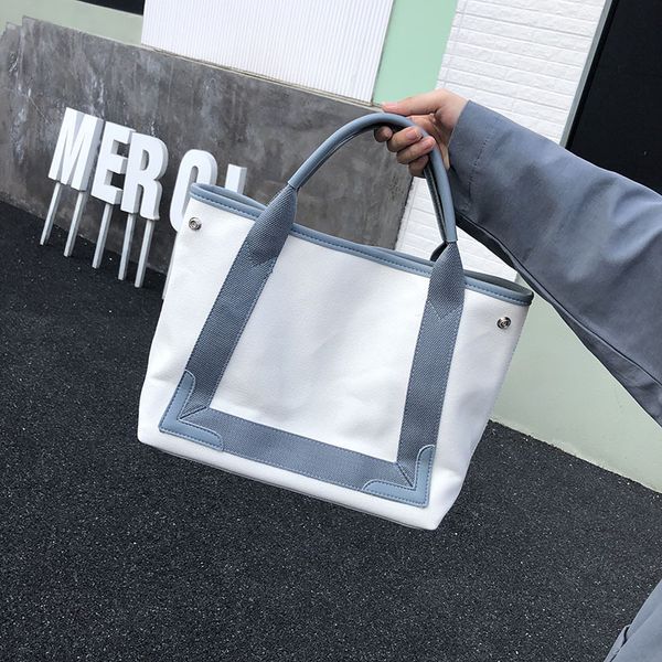

2020 new simple canvas bag versatile large capacity letter crossbody bags women office tote handbag shoulder bag