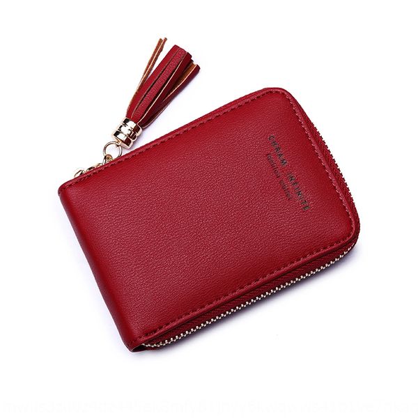 

lady 2019 new korean style large capacity card card wallet pu coin purse fashionable cute short zipper wallet