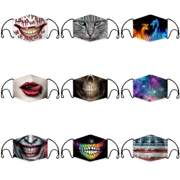

durable protective face mouth mask grid printed anti uv spittling splash dustproof mouth masks ers civil mascherine 2 2sh e1#229