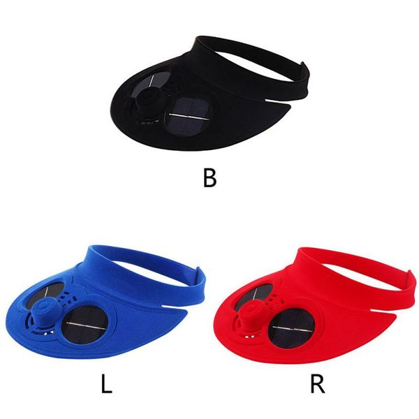 

solar outdoor cap empty hat summer sport sun power cool fan bicycling climbing unscreen breathable