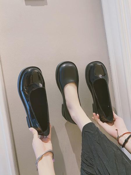 

sandals straps slip-on loafers summer women's with heel fashion womens shoes 2020 increasing height suit female beige, Black