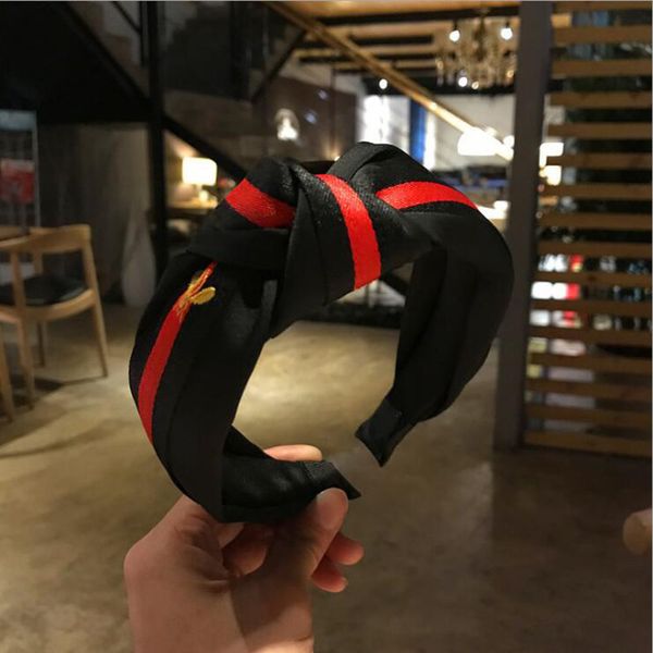 

new winter headband for women fashion striped band pattern print hair accessories women designer silk headbands women designer hair accessor, Silver