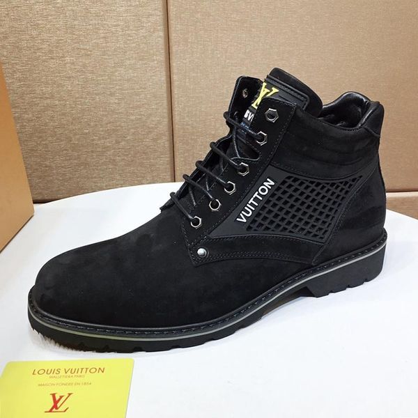 

new fashion mens shoes oberkampf ankle boot zapatos de hombre luxury men shoes casual with box chaussures pour hommes western booties mens, Black