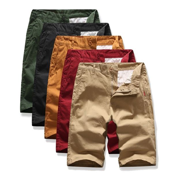 

men's shorts mens summer more pockets board solid color multicolor tooling cargo clothes male short pants, White;black