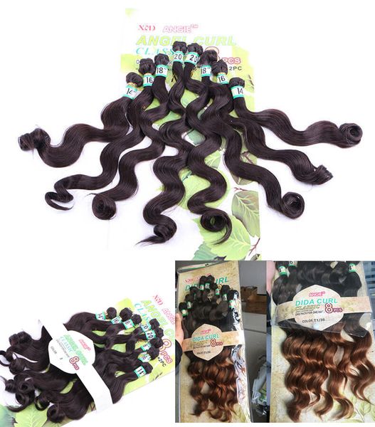 

synthetic hair extensions brided double machine weft 8 bundle mongolian body wave peruvian loose wave hair malaysian for black marley
