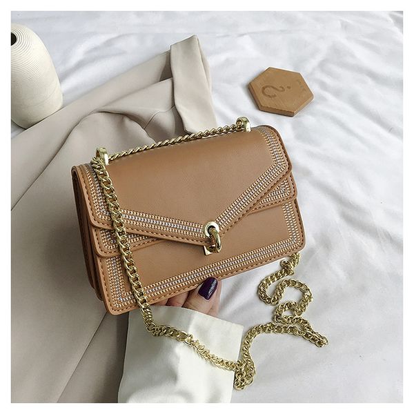 

elegant female solid color crossbody bag 2020 fashion quality pu leather women's designer handbag lock shoulder messenger bag