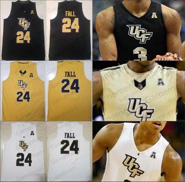 

ucf knights basketball 24 tacko fall 1 bj taylor 3 dre fuller jr. 5 avery diggs stitched jersey college custom any name number, Black