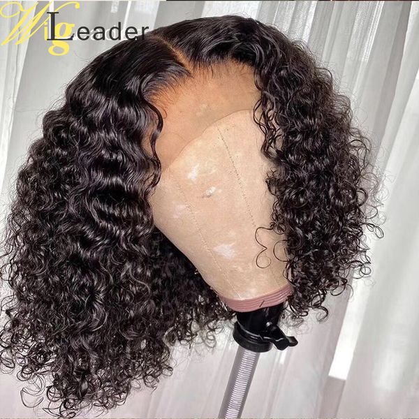 

wigleader short cut human hair blunt bob cut preplucked lace frontal wigs remy hair 14-16inches wig swiss lace, Black