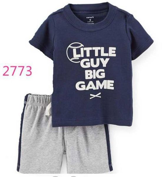 

summer cotton infant tee shirt shorts pants outfits big game costume baseball children clothes suit baby boy sport clothing sets, White