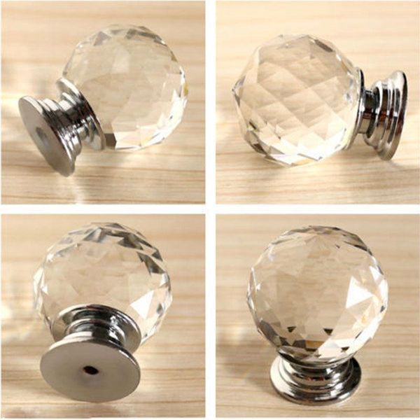 K9 Moda Modern vidro Knob Cristal cabine Diamante Furniture Handles Hardware gaveta Roupeiro Cozinha Armários Armário Porta Pull Knobs