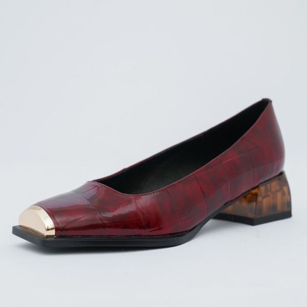 

stylesowner fashion genuine leather low heels single shoes patent leather shallow woman shoes summer square toe woman, Black