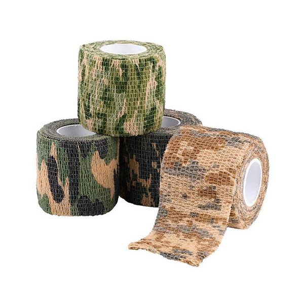 

adhesive bandage athletic tape 5cm x 4.5m camouflage camo sports elasast for woodland hunting wrists fingers knees ankle