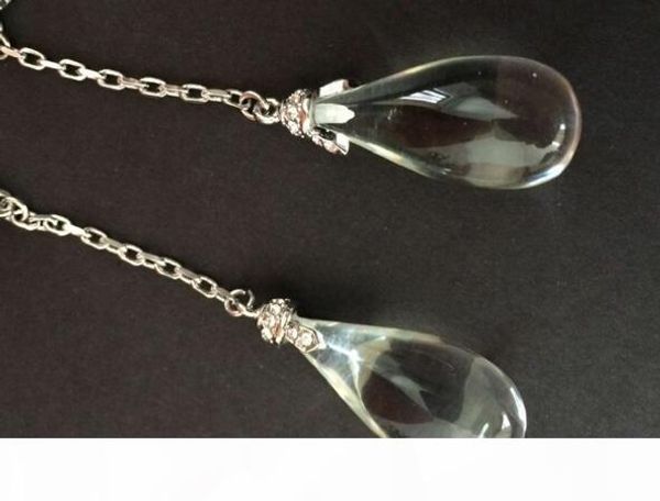 

new fashion long drop earrings designer crystal earrings for women accessories jewelry earrings with flannel bags for gift, Silver
