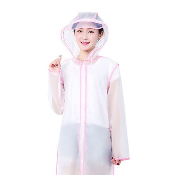 

мужчины водонепроницаемого дождевик с капюшоном для пешеходных transparent от дождя пластикового menteau femme моды плащей женских 40yy0038, Red;brown