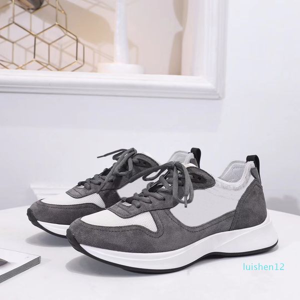 

b25 oblique runner sneaker men platform shoes designers black white suede leather trainers mesh lace-up casual shoes with box l12