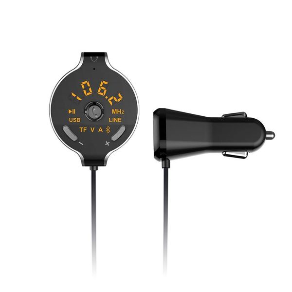 

onever wireless car kit fm transmitter bluetooth v4.1 mp3 player support tf u-disk hands-calling dual usb fast charger