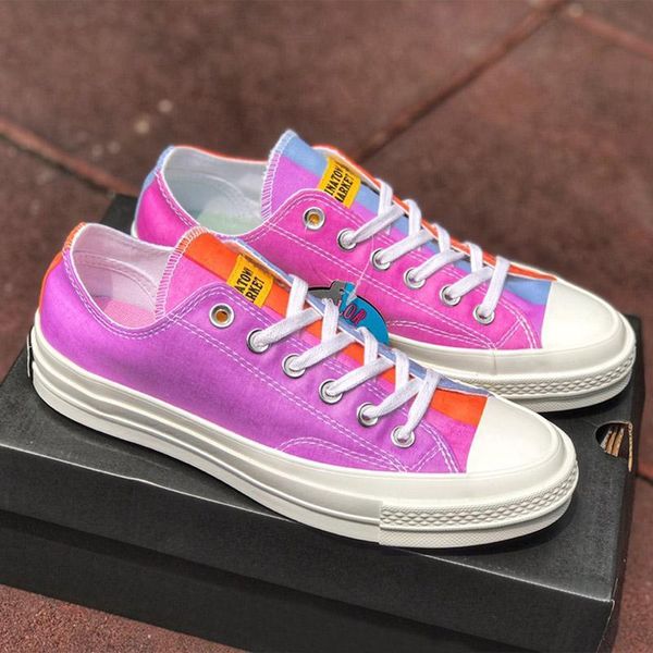 

chinatown market x convas chuck 70 uv canvas shoes designer psensitive color casual shoes hococal lovers canvas color sneakers with box, Black